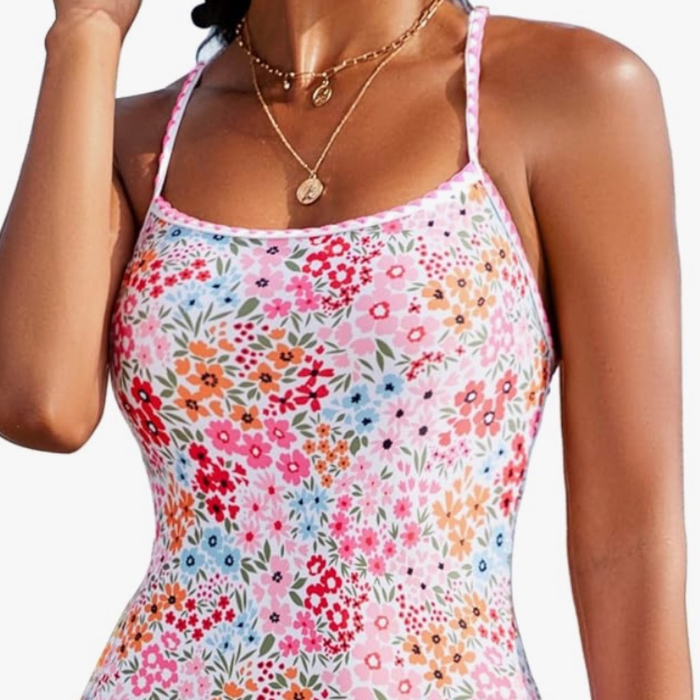 Jolefille Womens One Piece Swimsuit Tummy Control Modest Bathing Suit